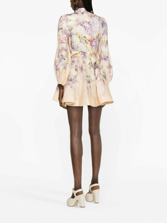 Zimmermann Lyrical Buttoned Mini Dress - Dresses