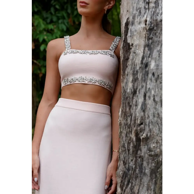 Zimmermann Matchmaker Bandeau Crop Top & Tube Midi Skirt Set Pink Size & 0P - 8 / Pink - Outfit Sets