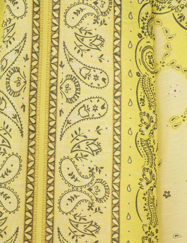 Zimmermann - Zimmermann Matchmaker Bow Long Dress in Yellow Bandana