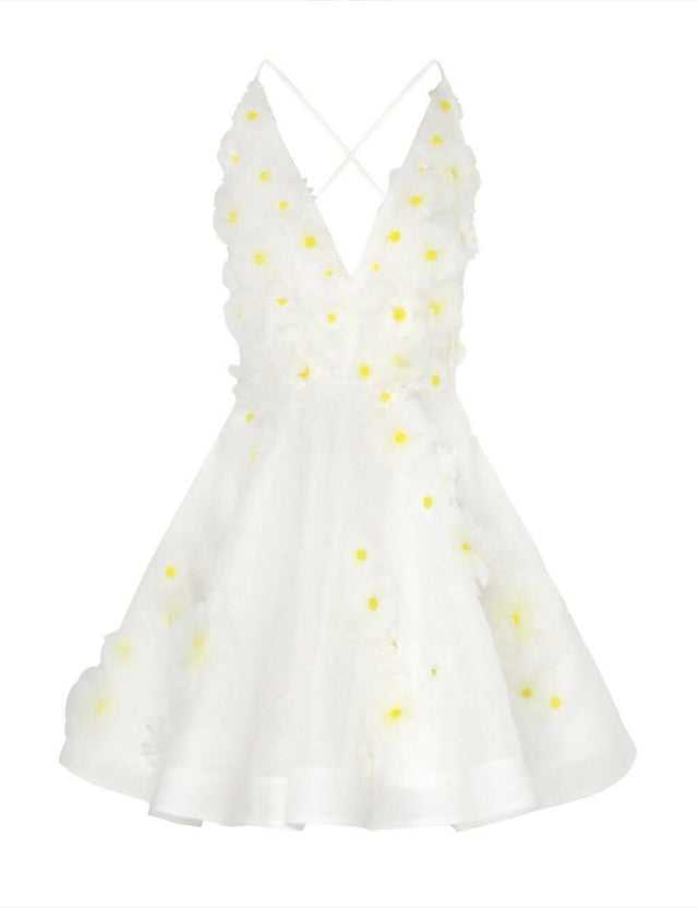 Zimmermann - Zimmermann Matchmaker Daisy Mini Dress Ivory 0P