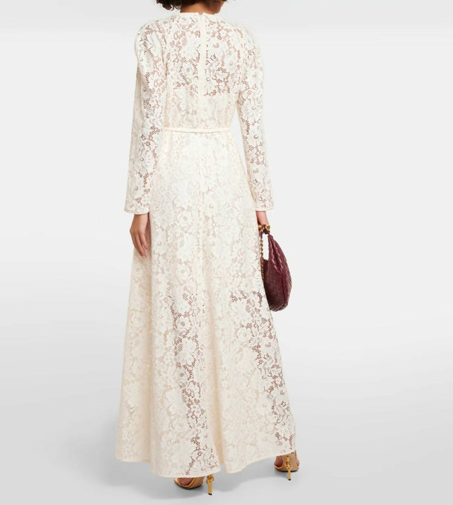 Zimmermann Matchmaker Lace Maxi Dress - 14 / White - Dresses