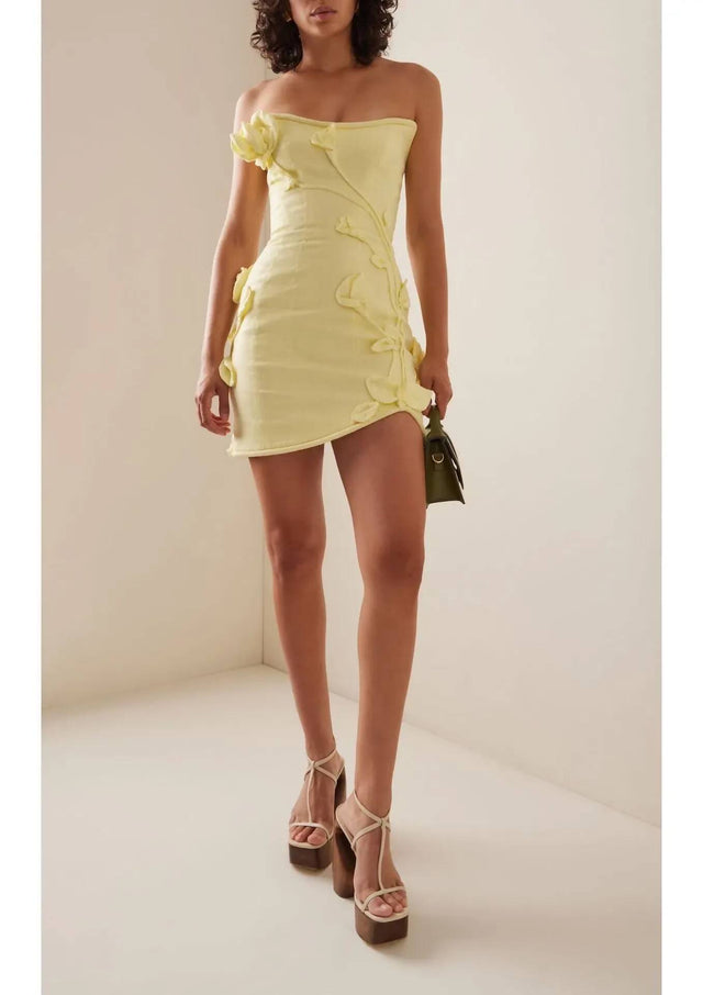 Zimmermann - Zimmermann Matchmaker Rose Yellow Mini Dress Size 1/AU8-10