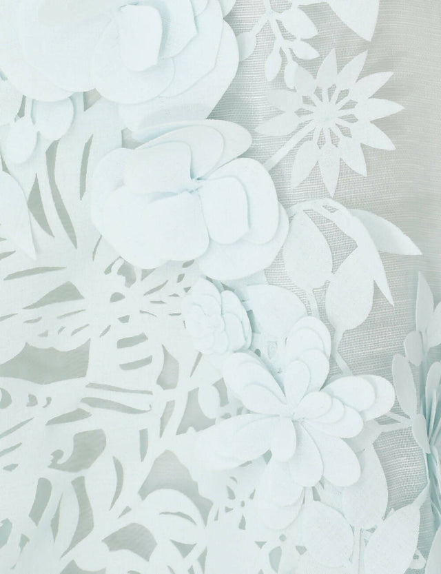 Zimmermann Natura Lasercut Halter Dress in Mint - Dresses