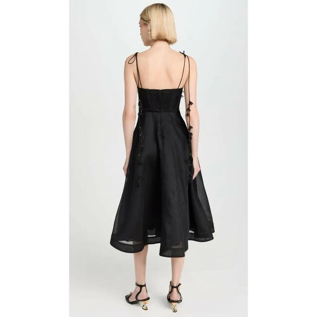 Zimmermann Natura Midi Corset Dress Black Size 3 - 14 / Black - Dresses
