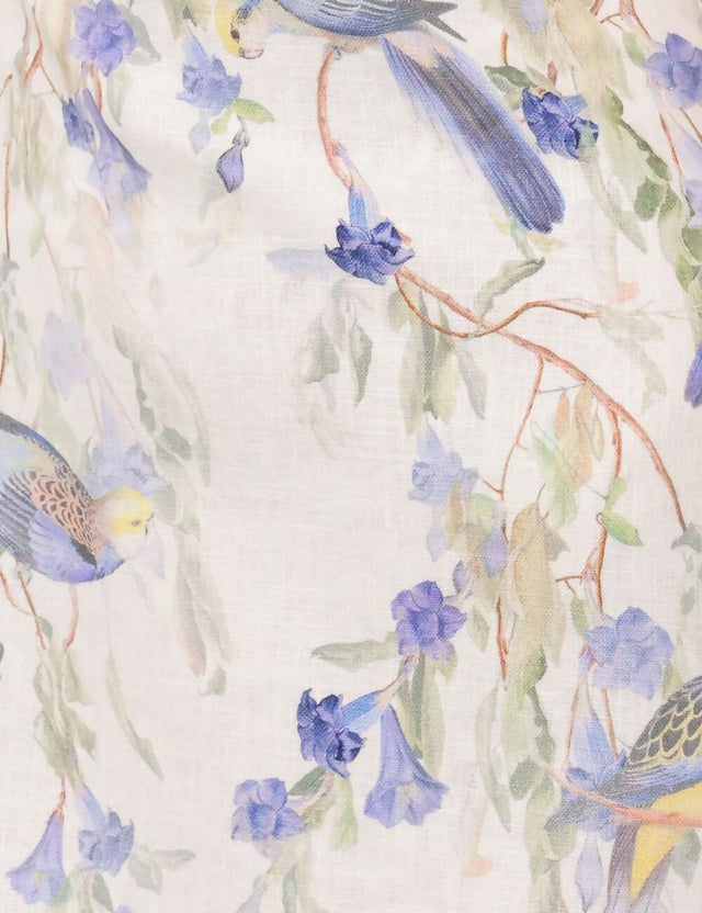 Zimmermann Natura Midi Dress in Blue Birds - Dresses