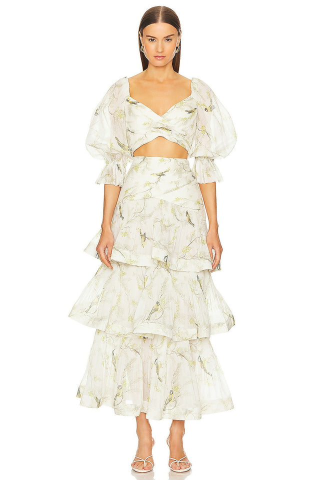 Zimmermann Natura Pleated Bodice - 10 / Print - Tops