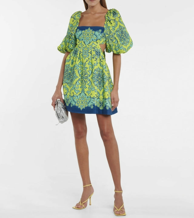 Zimmermann Nina Cut Out Mini Dress - 8 / Multi - Dresses