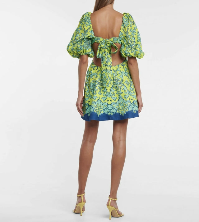 Zimmermann Nina Cut Out Mini Dress - 8 / Multi - Dresses