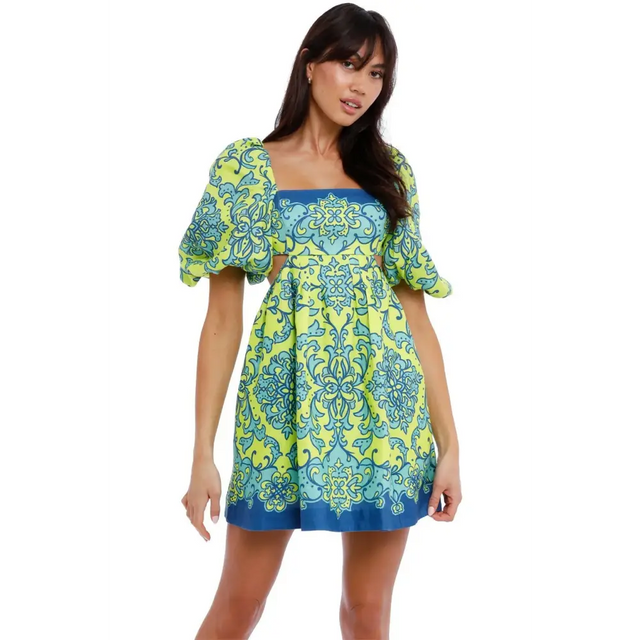Zimmermann Nina Cutout Mini Dress Size 1 - 10 / Print - Dresses