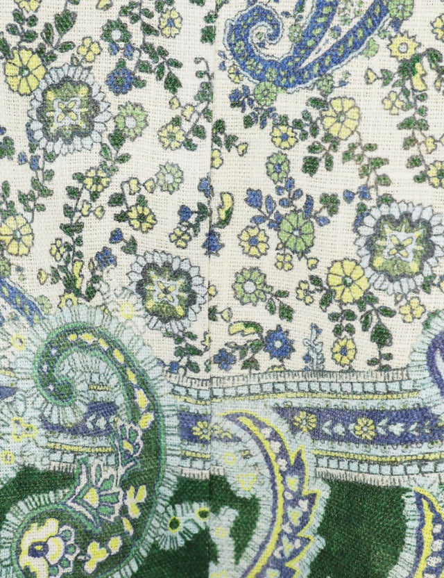 Zimmermann Ottie Billow Blouse and Tuck Short Set in Green Paisley - Outfit Sets