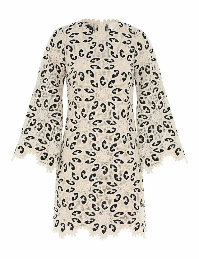 Zimmermann Ottie Lace Mini Dress - 8 / White - Dresses