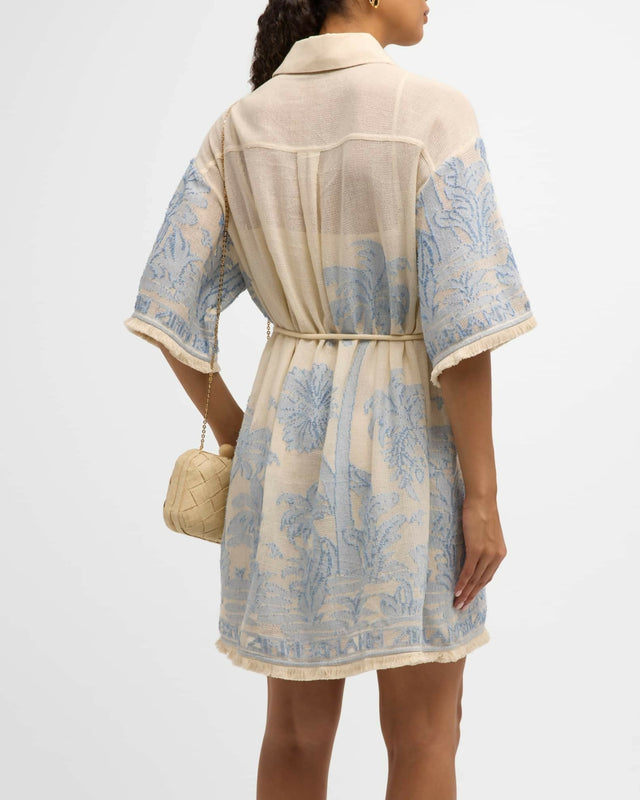 Zimmermann Ottie Palm Mini Dress - 6 / Print - Dresses