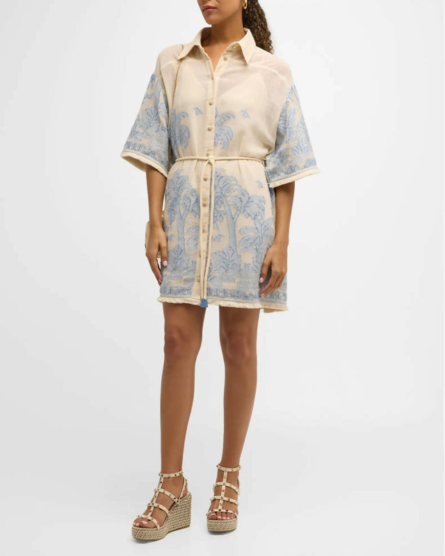 Zimmermann Ottie Palm Mini Dress - 6 / Print - Dresses