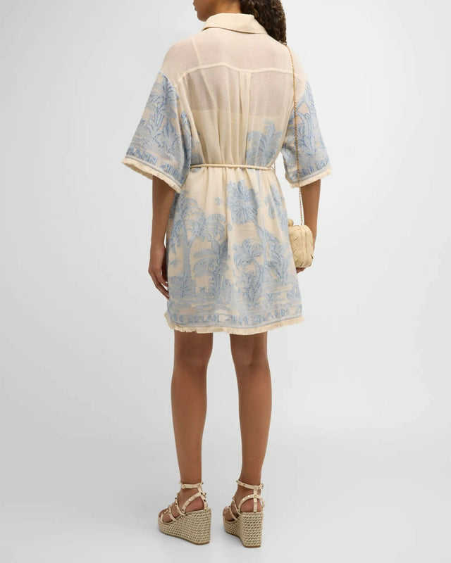 Zimmermann Ottie Palm Mini Dress - 6 / Print - Dresses