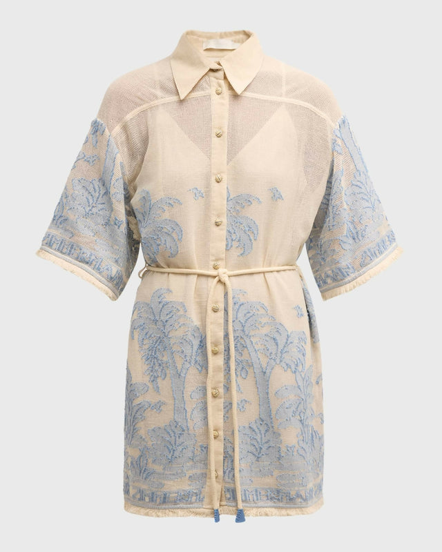 Zimmermann Ottie Palm Mini Dress - 6 / Print - Dresses