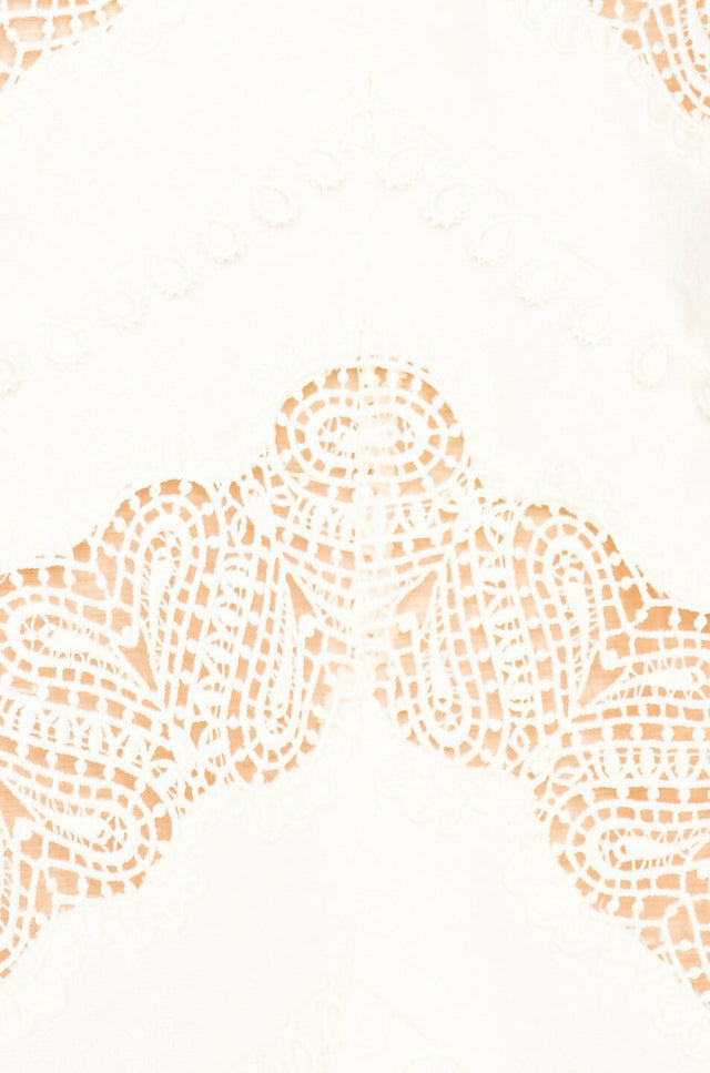 Zimmermann Painted Heart Chevron Mini White/ Ivory Size 2/10 - 12 / White - Dresses