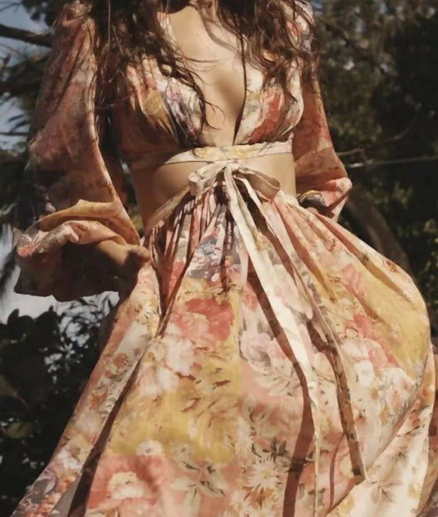 ZimmermannPattiePatchworkLongDressinPatchFloralMODEL