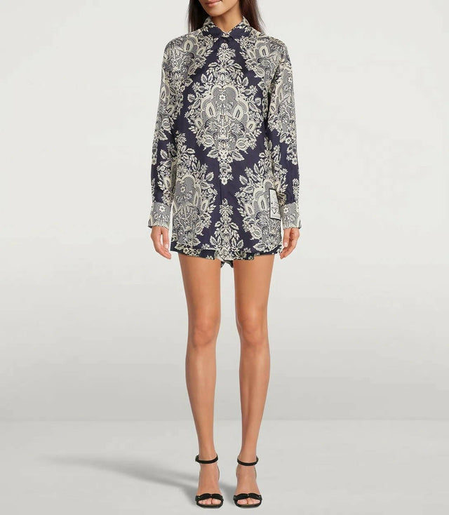 Zimmermann - Zimmermann Pattie Relaxed Shirt and Draw Waist Pants