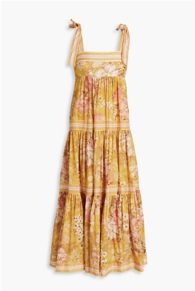Zimmermann Pattie Tie Shoulder Dress Size 3 Yellow - 14 / Yellow - Dresses