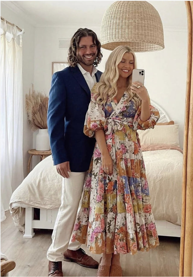 Zimmermann Pattie Wrap Midi Dress Size 2 - 12 / Multi - Dresses