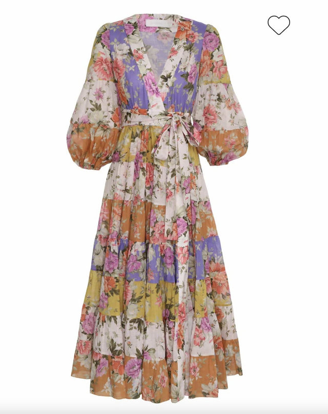 Zimmermann Pattie Wrap Midi Dress Size 2 - 12 / Multi - Dresses