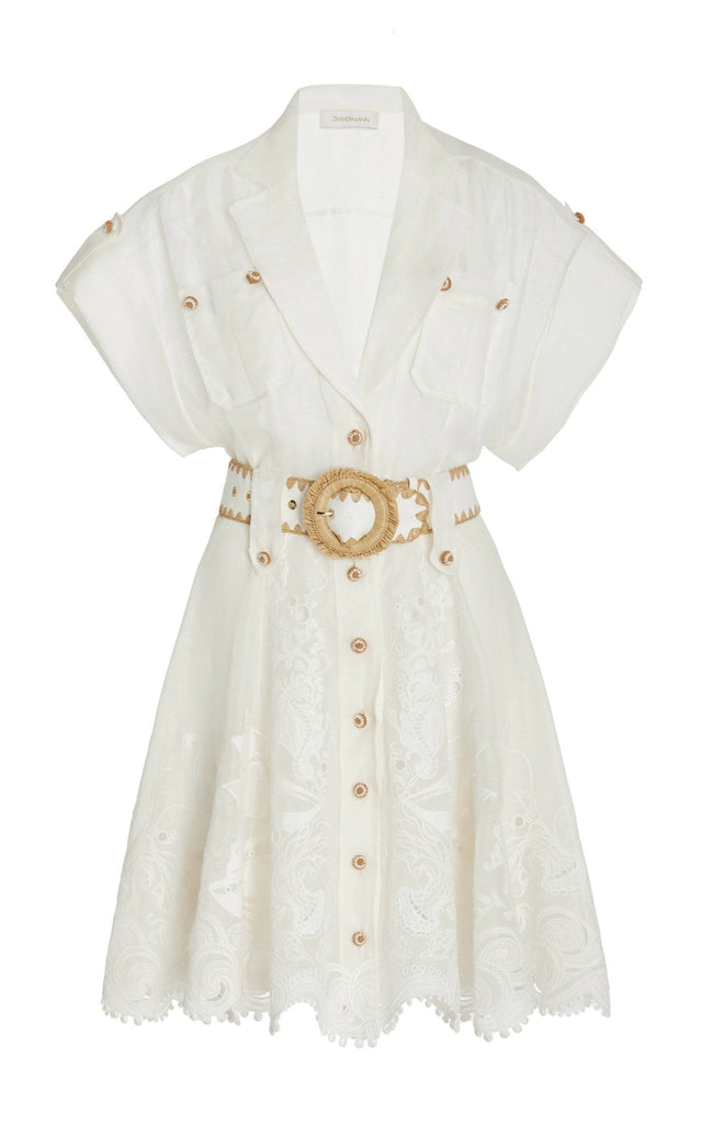 Zimmermann - Zimmermann Postcard Embroidered Mini Dress