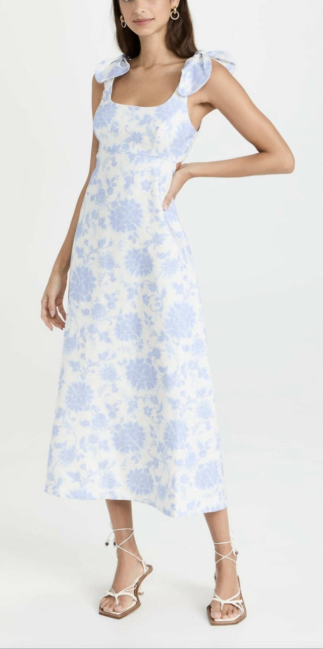 Zimmermann - Zimmermann Postcard Open-Back Floral-Print Linen Midi Dress