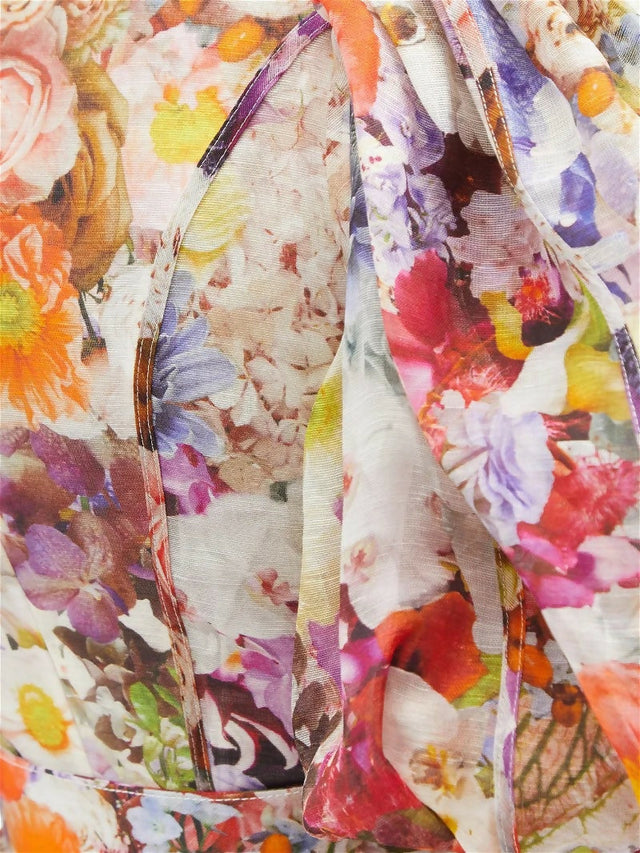 Zimmermann Prima Balloon Sleeve Floral Linen Dress Size 1 - 10 / Floral - Dresses