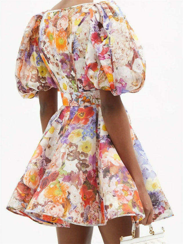 Zimmermann Prima Balloon Sleeve Floral Linen Dress Size 1 - 10 / Floral - Dresses