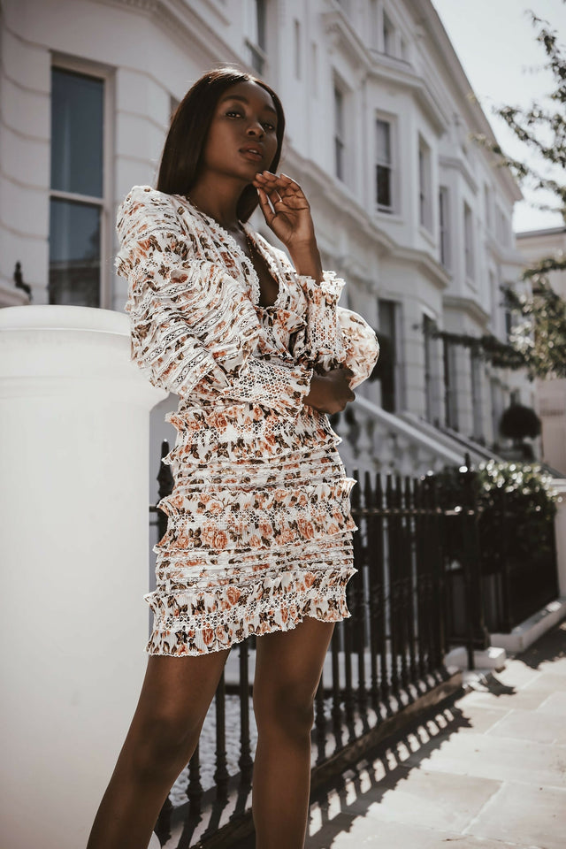 Zimmermann Radiate Smocked Mini Dress - 10 / Multi - Dresses