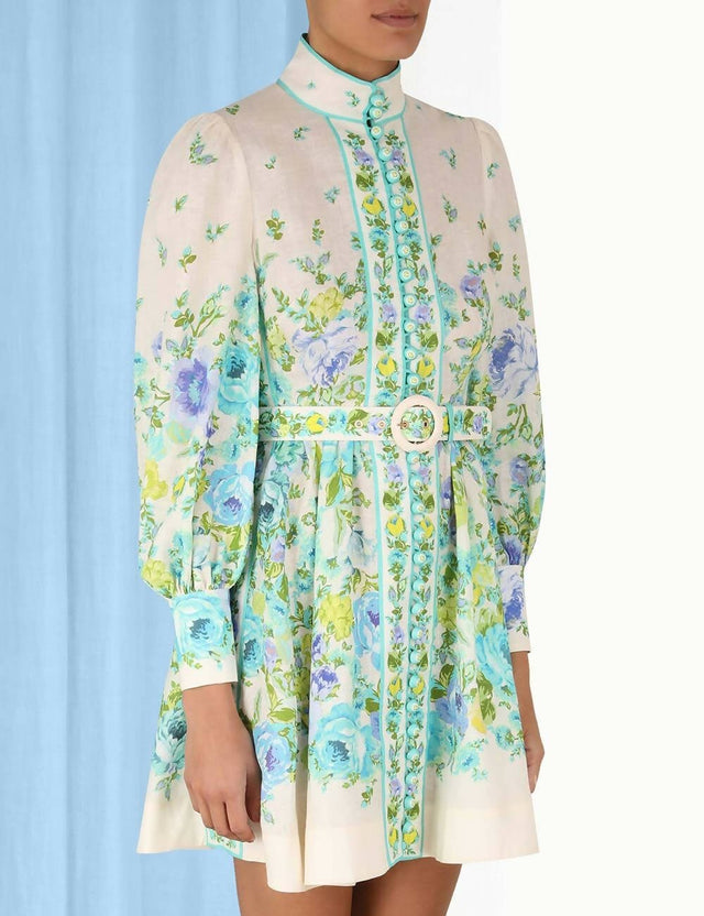 Zimmermann - Zimmermann Raie Buttoned Mini Dress