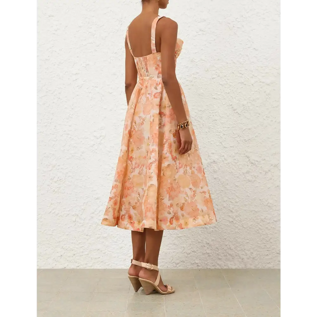 Zimmermann Rebellion Drape Midi Dress - 10 / Floral - Dresses