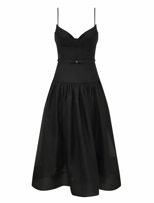 Zimmermann Rebellion Fitted Picnic Dress black size 3/AU14 - Midi Dress