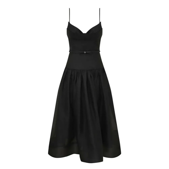 Zimmermann Rebellion Fitted Picnic Dress in Black - Dresses