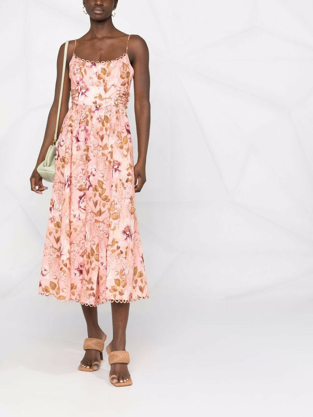 Zimmermann Rosa Laced Picnic Dress - 12 / Floral - Dresses