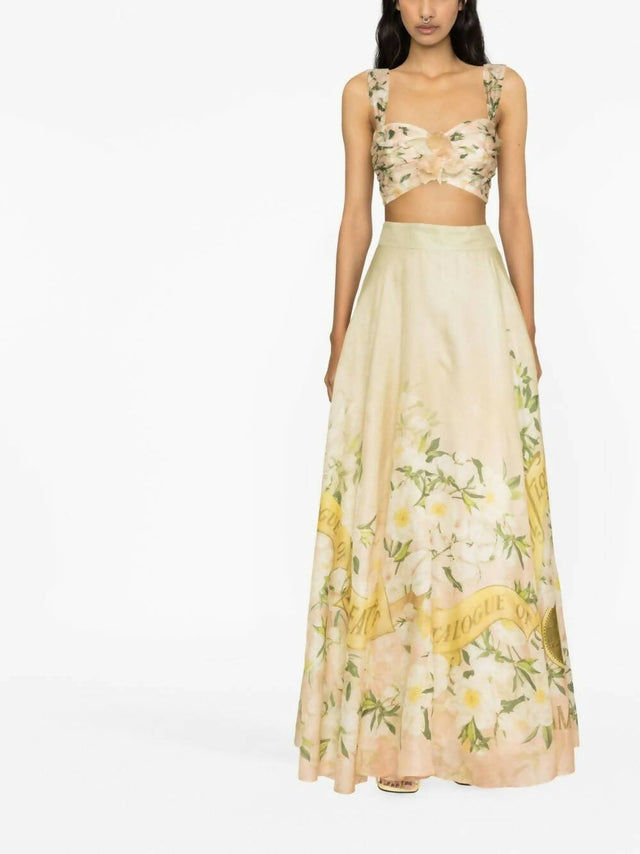 Zimmermann - Zimmermann Ruched Bralette & Coaster Maxi Skirt