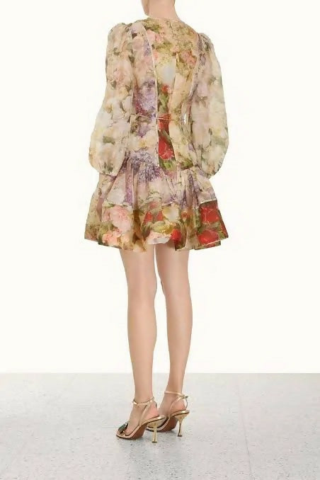 Zimmermann Sensory Flip Dress Mini Dress Floral Size 1 / AU 10 - 10 / Multi - Dresses