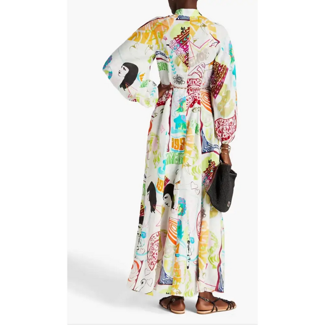 Zimmermann Shelly Billow Long Dress Poster Print Size 3 - 14 / Multi - Dresses