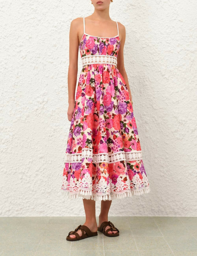 Zimmermann Stardust Fit and Flare Dress - 10 / Floral - Dresses