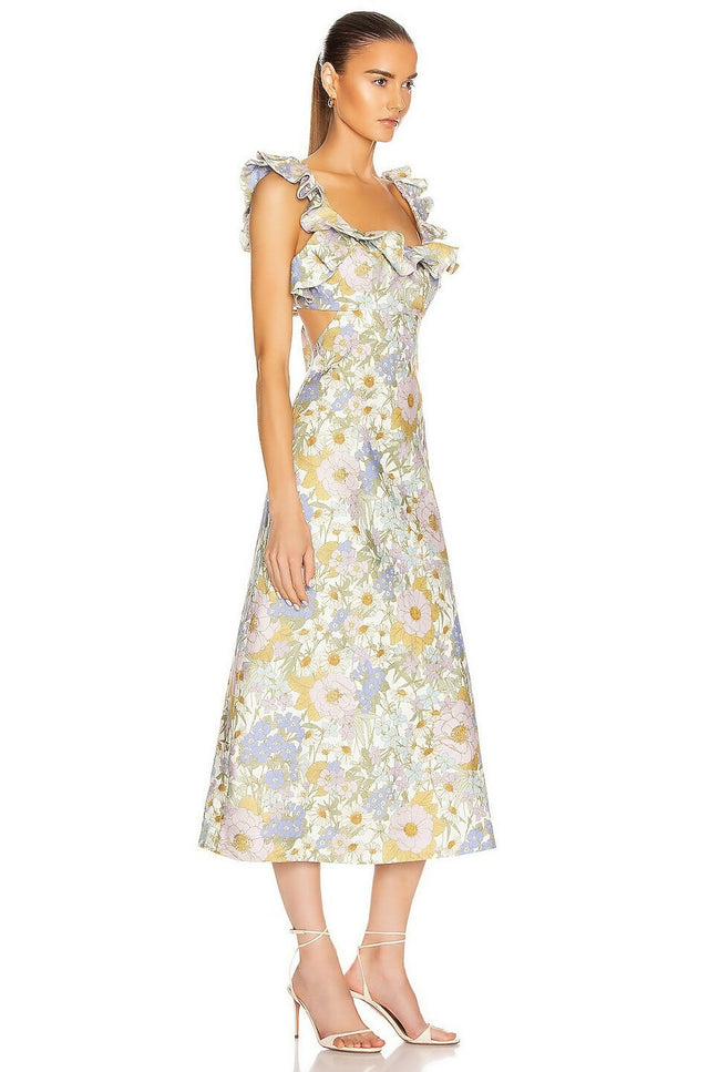 Zimmermann Super Eight Midi Dress - 4 / Floral - Dresses