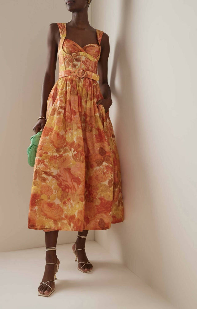 Zimmermann - Zimmermann The High Tide Picnic Dress in Citrus Ikat Floral