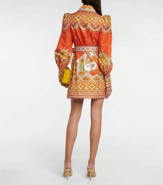 Zimmermann - Zimmermann The Kaleidoscope Aries Shirt Dress in Aries Zodiac Print