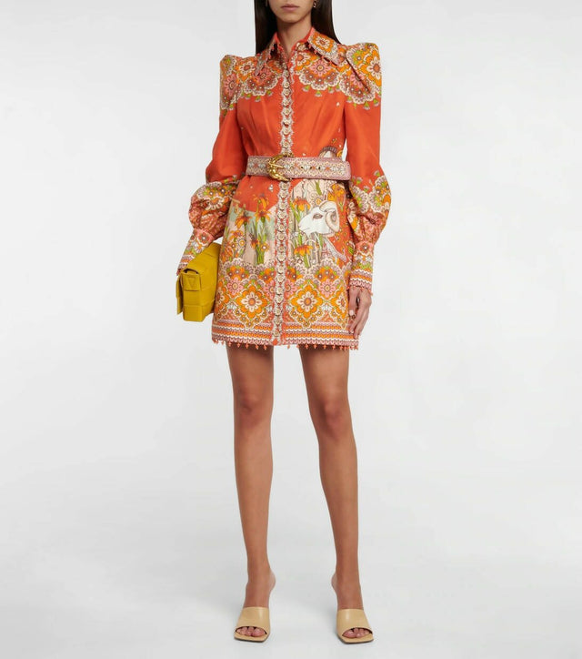 Zimmermann - Zimmermann The Kaleidoscope Aries Shirt Dress in Aries Zodiac Print