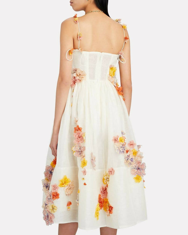 Zimmermann - Zimmermann The Postcard Midi Dress in Ivory