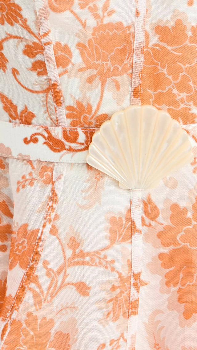 Zimmermann - Zimmermann The Postcard Puff Sleeve Mini in Orange Tonal Floral