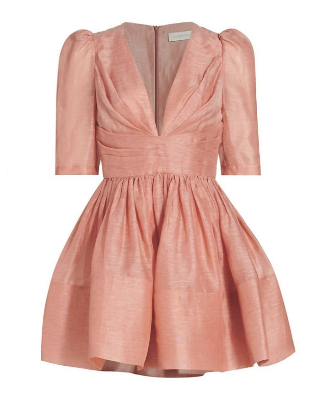 Zimmermann - Zimmermann The Wonderland Sleeved Mini Dress in Guava