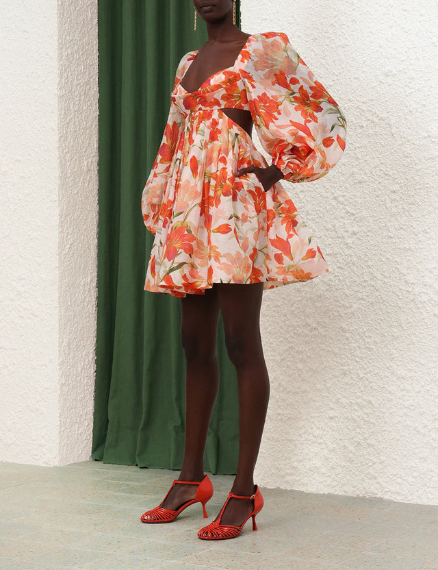 Zimmermann Tranquillity Bralette Mini Dress Red Lily Size 6 8 & 10 - Dresses