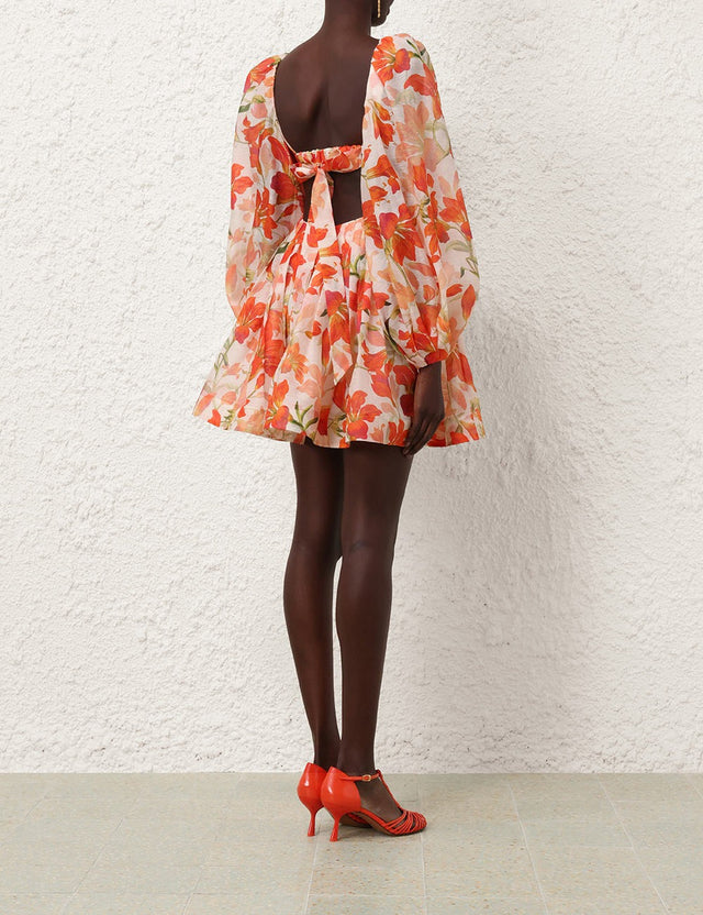 Zimmermann Tranquillity Bralette Mini Dress Red Lily Size 6 8 & 10 - Dresses