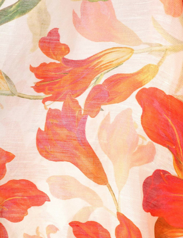 Zimmermann Tranquillity Bralette Mini in Red Lily - 10 / Floral - Dresses