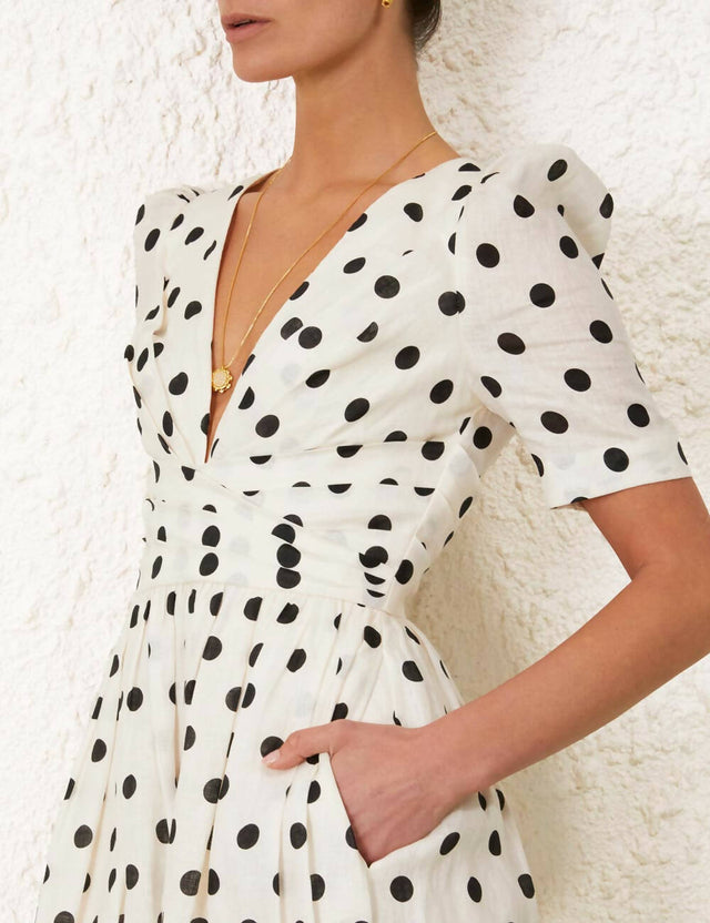 Zimmermann V Neck Midi Dress - Dresses